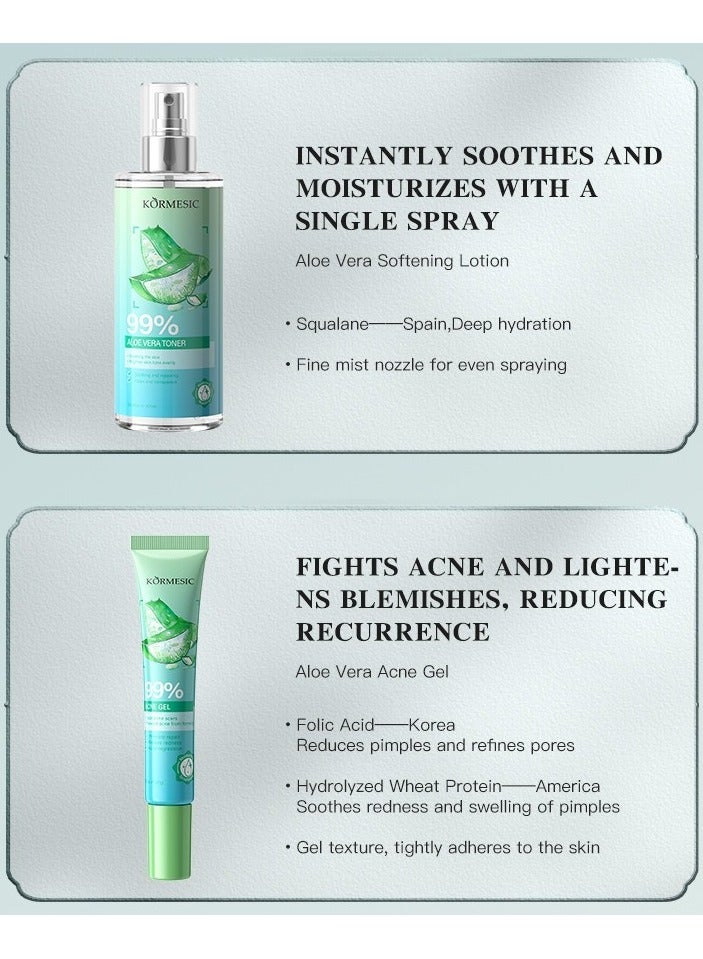 Kormesic Aloe Vera Softening Lotion 300ml | Soothing & Hydrating, Balances Skin - Image 3