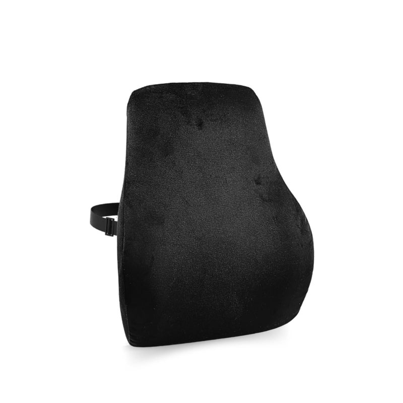 PLOSHE Lumbar Back Support Cushion for Office Chair Car Seat Lower Back Pain Relief Pillow Memory Foam Orthopedic Lumbar Spine Full Backrest Ergonomic Cushion Black 185 x 1575 x 5 inch - Image 2