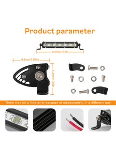 Techmaster 90W 30 LED Single Row Off Road Diffuser Daytime Running Light Lamp Projector  - Image 5