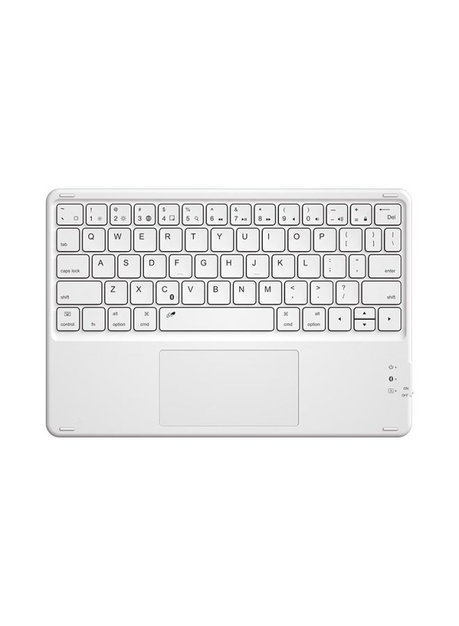 B.o.w Hasee Hb321 Ultra-thin Bluetooth Wireless Touch Keyboard For Ipad Xiaomi Huawei Apple Tablet Smartphone Laptop Silent Charging Keyboard Peony White - Image 5