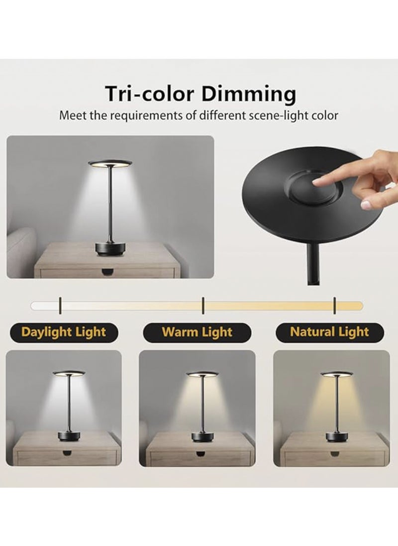 HOCC - Luminous Elegance Battery Operated Table Lamp Black - Image 1