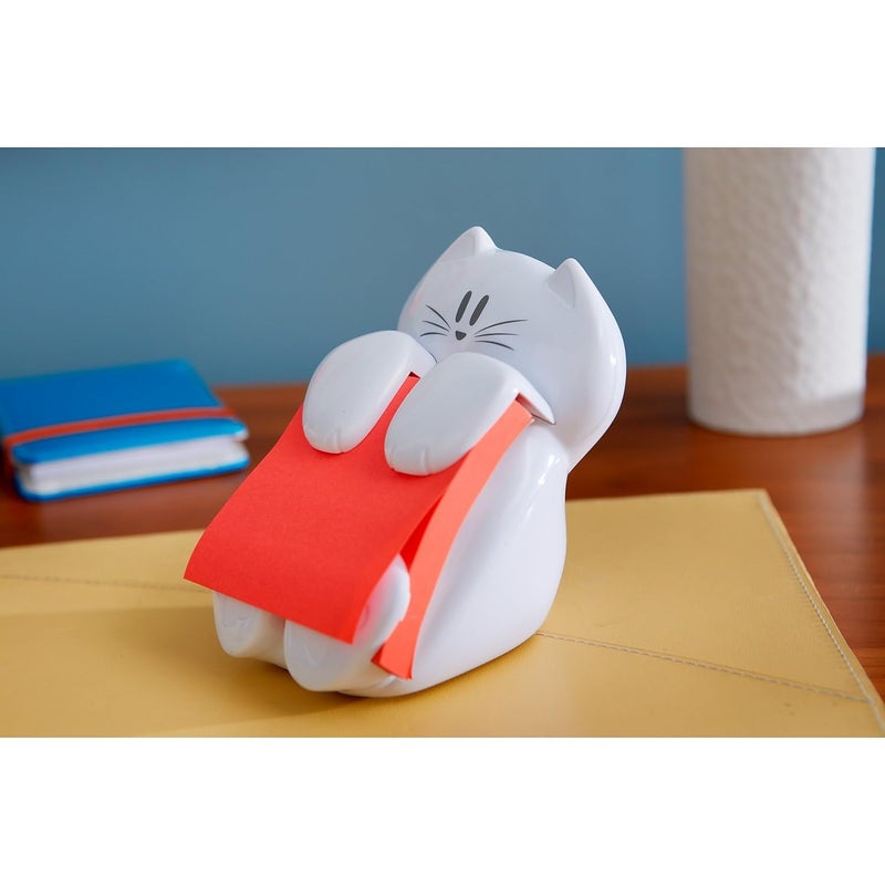 Post-it Pop-up Note Dispenser Cat Design 3x3 in 1 Dispenser/Pack (CAT-330 White) - Image 4