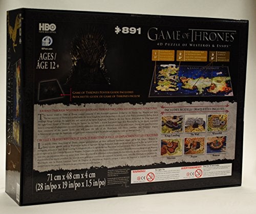 4D Cityscape Game of Thrones 4D Puzzle of Westeros Essos 4D Cityscape 891 pieces - Image 5