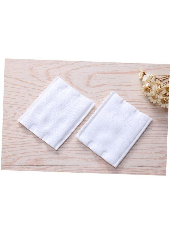 Beauenty 100 PCS Hypoallergenic Facial Cleansing Squares Cotton Pads, Facial Lip  Eye Makeup Remover Pads, Thickening Pure Cotton Cosmetic Cotton  - Image 2