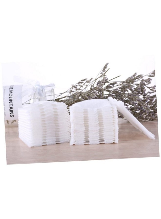 Beauenty 100 PCS Hypoallergenic Facial Cleansing Squares Cotton Pads, Facial Lip  Eye Makeup Remover Pads, Thickening Pure Cotton Cosmetic Cotton  - Image 3