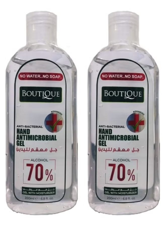 BOUTIQUE 2 PCS OF Boutique Hand Antimicrobial Gel  200ml - Image 1