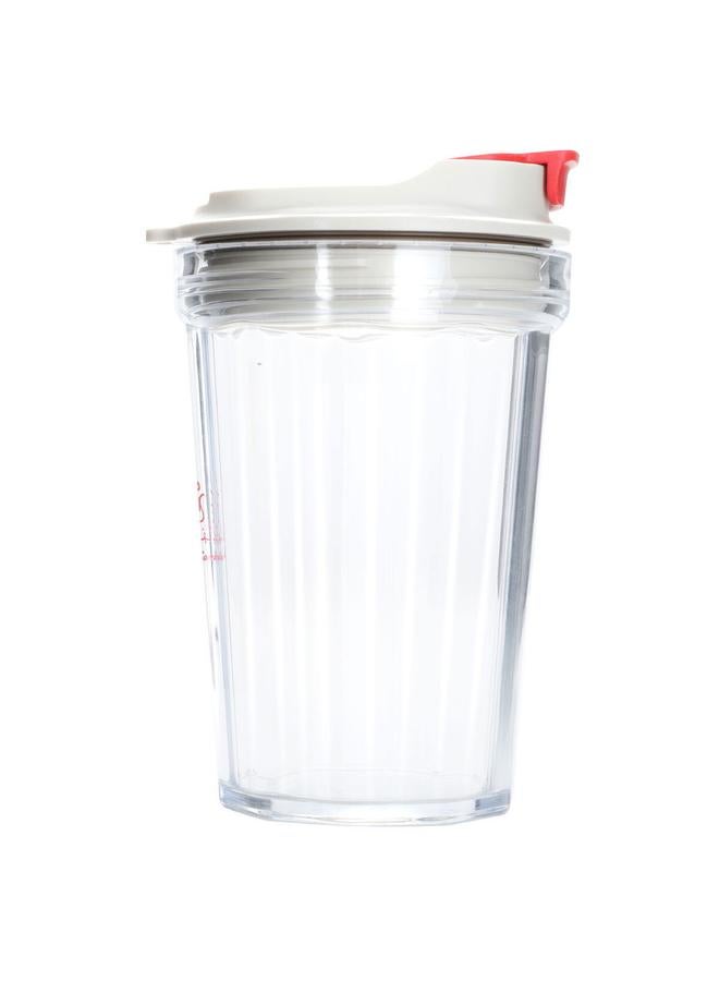 السيف غاليري كوب بلاستيك 370 مل مع غطاء شفاف - Image 1