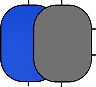 Selens Selens Collapsible Backdrop 59x39.3inches Pop Up Blue Grey Background with Carrying Bag for YouTube Streaming Photo - Image 1