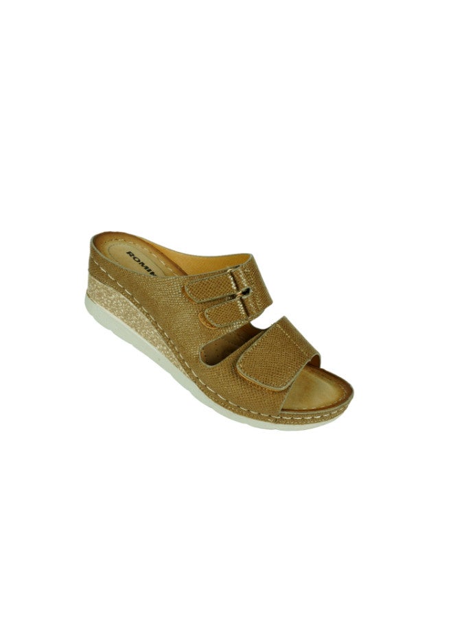 ROMIKA 117-352 Romika Ladies Wedge Heel Sandals605 Camel - Image 1