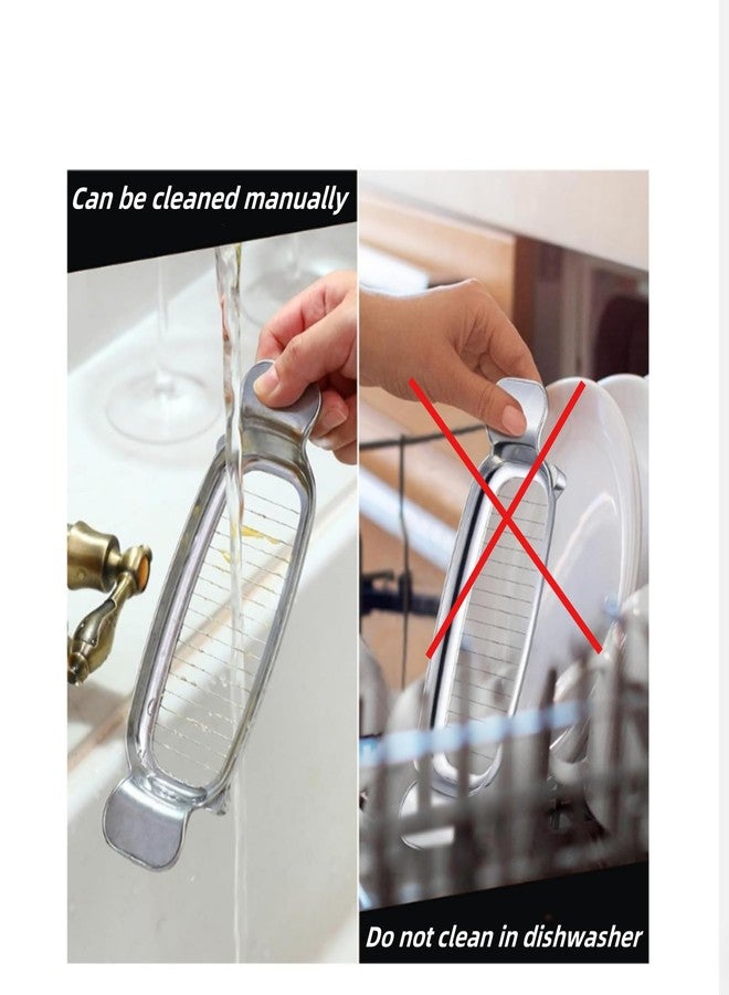 KiauFdcf Stainless Steel Multipurpose Cheese Slicer，with Ergonomic Handle, Suitable for Cutting Cheese, Butter, Eggs, Fruit and Other Softer Solid Food Use. - Image 4