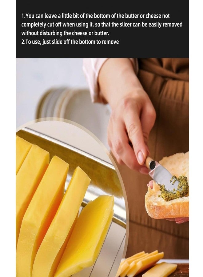KiauFdcf Stainless Steel Multipurpose Cheese Slicer，with Ergonomic Handle, Suitable for Cutting Cheese, Butter, Eggs, Fruit and Other Softer Solid Food Use. - Image 5