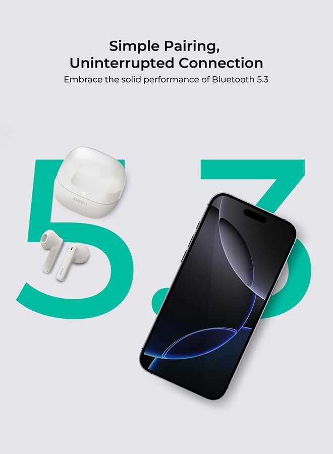 أوكي سماعات أذن لاسلكية Move Vibe سماعات أذن True Wireless BT 5.3، مقاومة للماء IPX4، 25 ساعة عمر البطارية، وزن 3.5 جرام، تحكم باللمس EP-M4 - Image 5