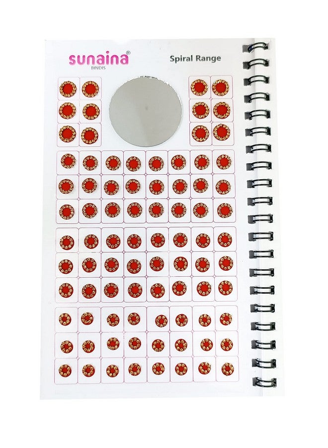 ساناينا ملصق جبين حلزوني من حجر الذهب كومكوم متعدد الألوان كتيب بيندي للنساء والفتيات (كتاب بيندي حجري - 372 بيندي) - Image 2