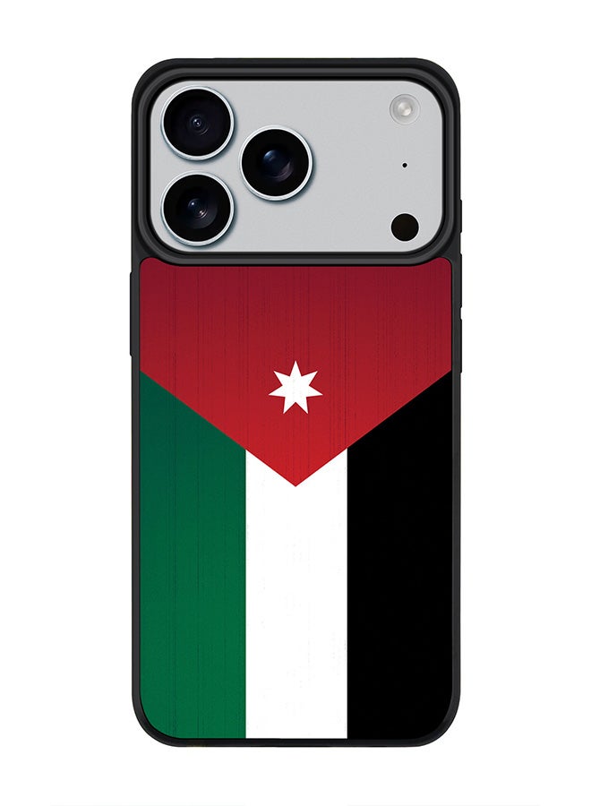 Stylizedd iPhone 17 Pro Case, [Compatible with MagSafe] Slim Magnetic cover Phone Case iPhone 17 Pro -Flag Of Jordan - Image 1