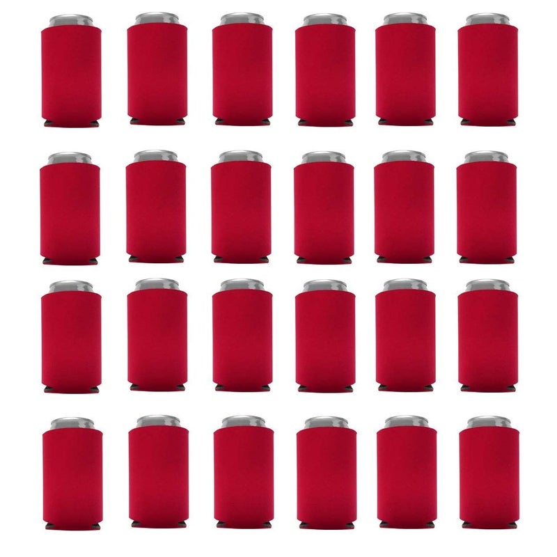 Can Cooler Sleeves Blank Poly Foam 24 Red
