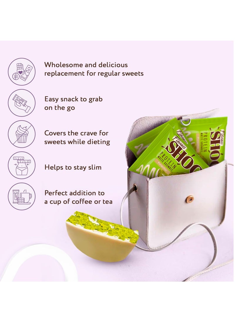 Fitness Shock - Protein Brownie Sugar Free - Pistachio - (10 Pcs) - Image 1