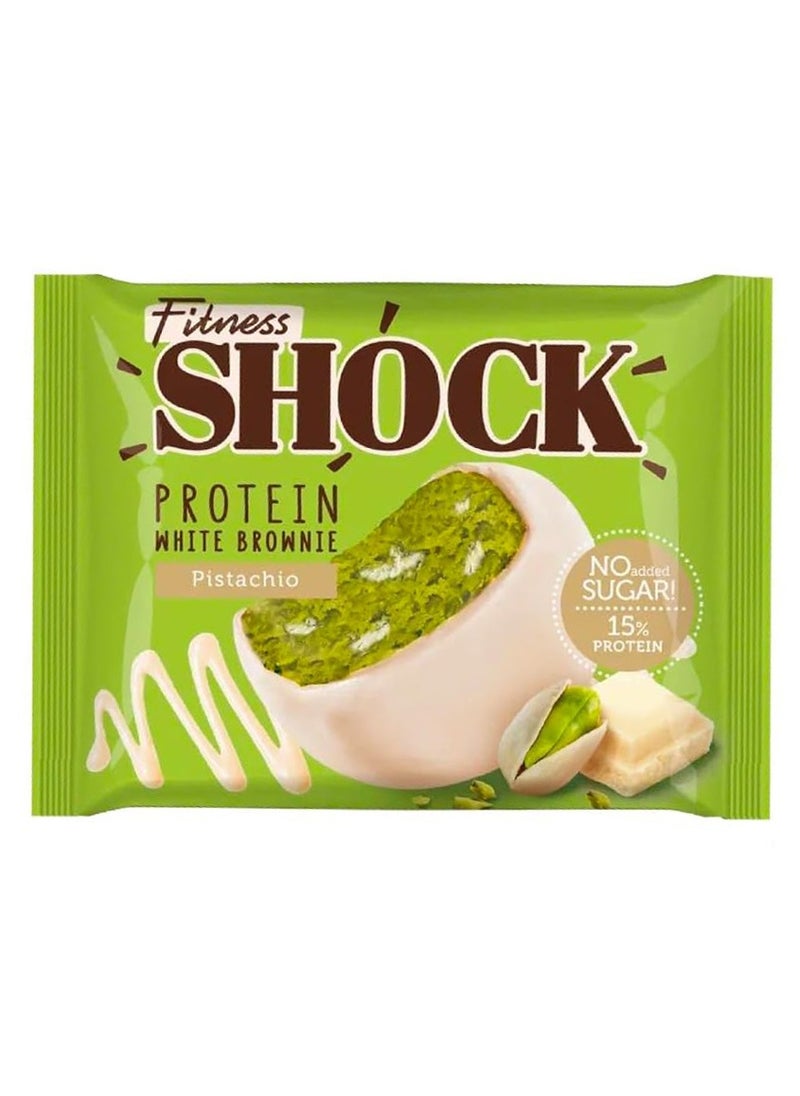 Fitness Shock - Protein Brownie Sugar Free - Pistachio - (10 Pcs) - Image 1