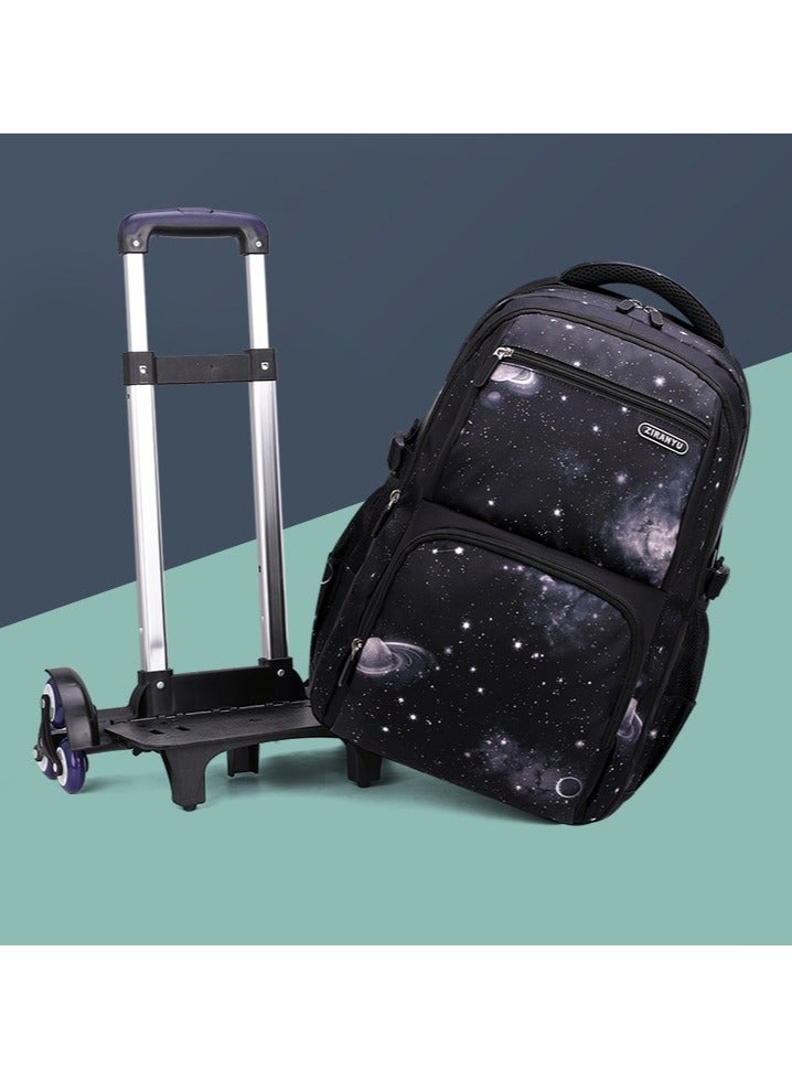 Generic Black, Starry Sky Pull up Backpack  - Image 2