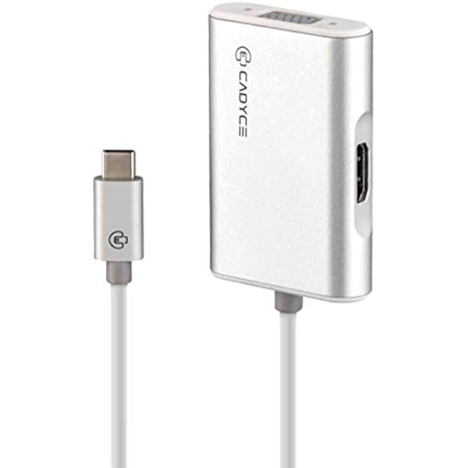 USB TYPE-C RO HDMI + VGA ADAPTER(DISPLAY AT THE SAME TIME)