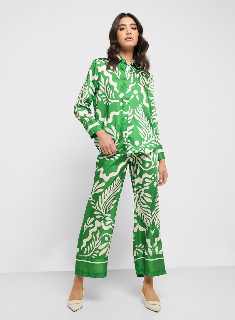 ELLA Monochrome Printed Top & Pant Set  - Image 5