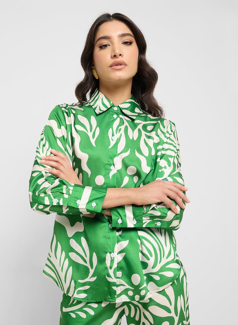 ELLA Monochrome Printed Top & Pant Set  - Image 3