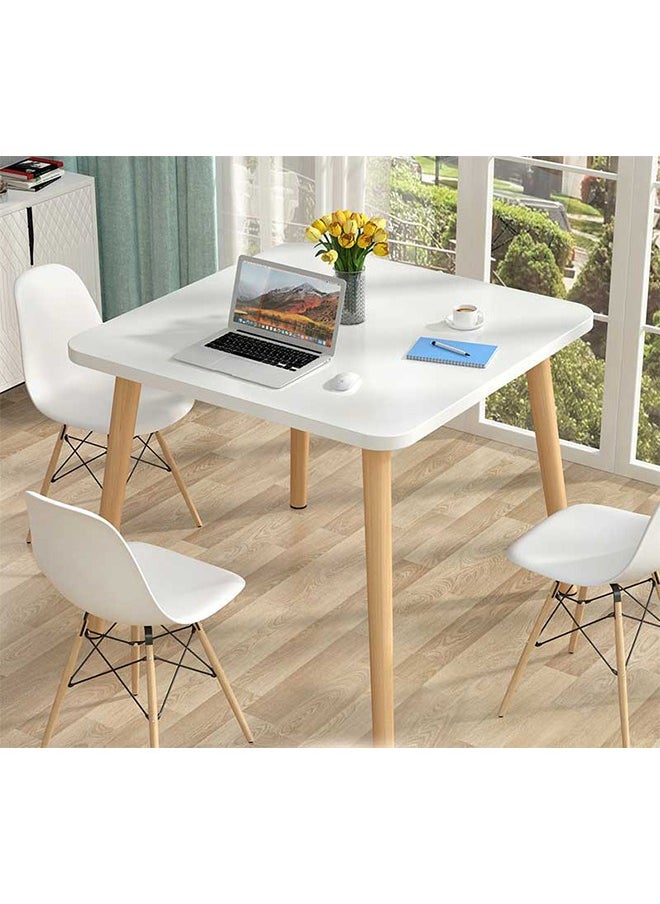 CityRiya-Long - Dining Table Kitchen Table White Square Wooden Leisure Coffee Table for Kitchen Dining Room & Living Room - Image 1