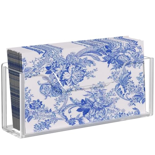 PITBVO Acrylic Guest Towel Holder for Bathroom, Clear Splash-proof Napkin Holder, Disposable Hand Towel Holder, Vertical Napkin Holder, Dining Table Napkin Dispenser for Home, Hotel, Office, Bar - Image 1