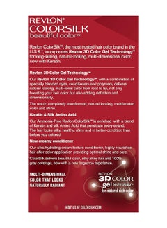 Revlon Revlon Colorsilk Beautiful Color Permanent Hair Dye with Keratin 100% Gray Coverage Ammonia Free 30 Dark Brown  - Image 2