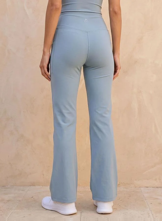 Splash Active Blue 2 Way Stretch Flared Leggings for Women | Best Price UAE