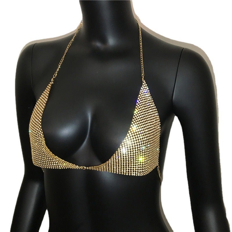 Fanjin Fashionable European and American Style Rhinestone Full-Diamond Chest Chain for Sexy Backless Bra - Image 5