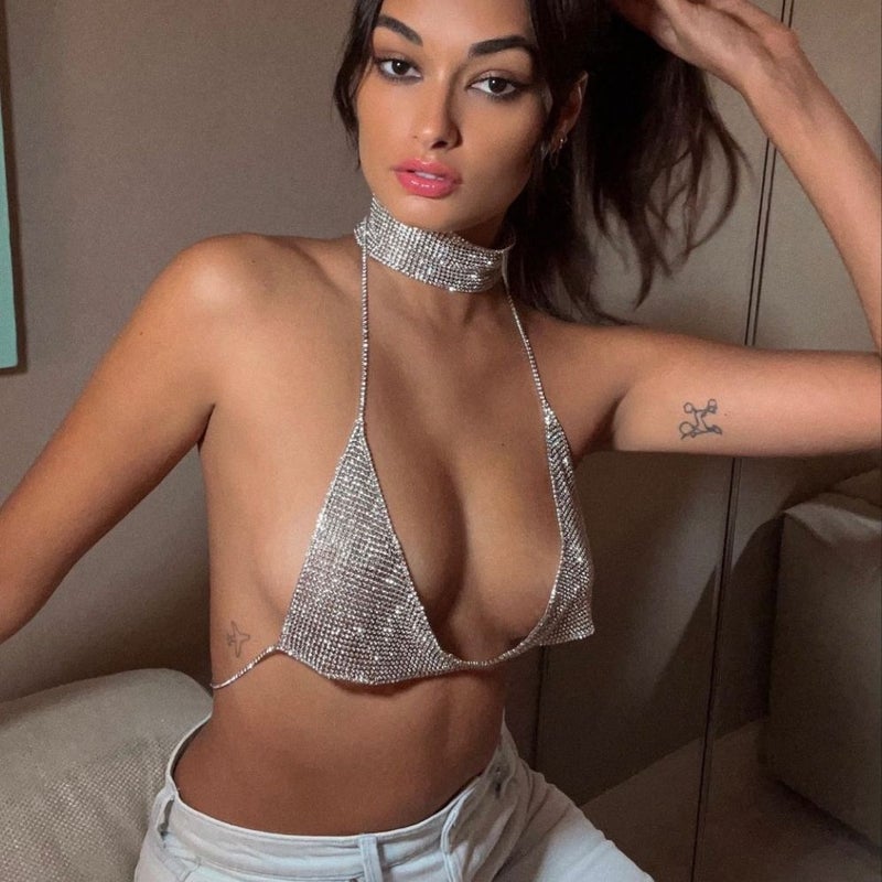 Fanjin Fashionable European and American Style Rhinestone Full-Diamond Chest Chain for Sexy Backless Bra - Image 4