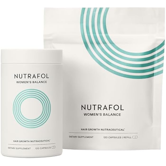 Nutrafol Women's Balance Hair Growth Supplements, Dermatologist Recommended, Ages 45 and Up, Clinically Proven for Visibly Thicker Hair and Scalp Coverage - 2 Month Supply, Pack of 2 - Image 1