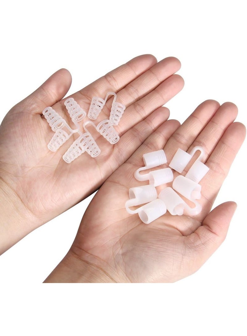 مشابك مضادة للشخير – موسعات أنف سيليكون لوقف الشخير وتحسين التنفس أثناء النوم – طقم 8 قطع بمقاسات مختلفة للرجال والنساء - Image 5