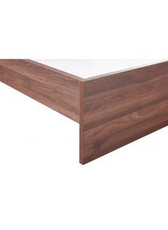 DANUBE HOME سرير كينج جديد من Allano مقاس 180 × 200 مع إطار خشبي قوي بتصميم عصري وأثاث هادئ ومريح، الطول 205 × العرض 185 × الارتفاع 90 سم، لون الجوز الداكن والأبيض  - Image 3