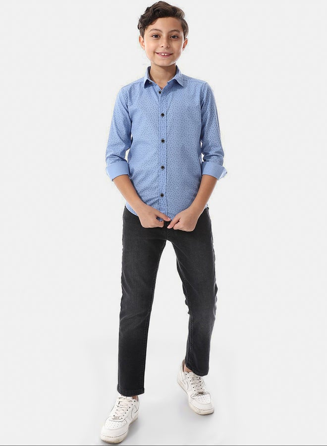 Andora Squares Long Sleeves Boys Shirt - Image 1