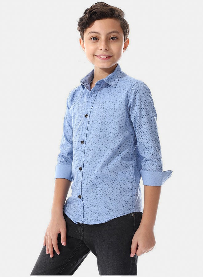 Andora Squares Long Sleeves Boys Shirt - Image 4