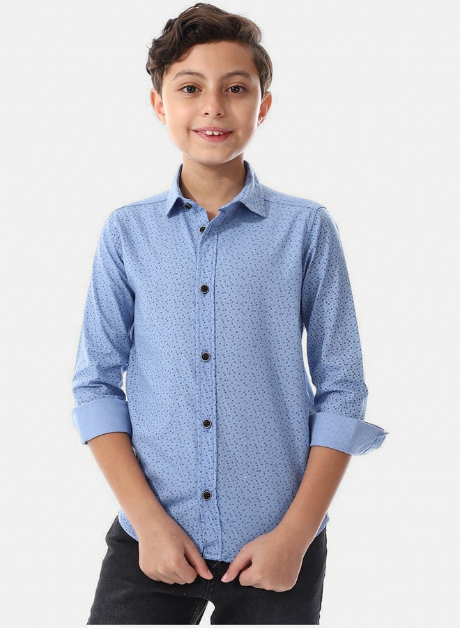 Andora Squares Long Sleeves Boys Shirt - Image 2
