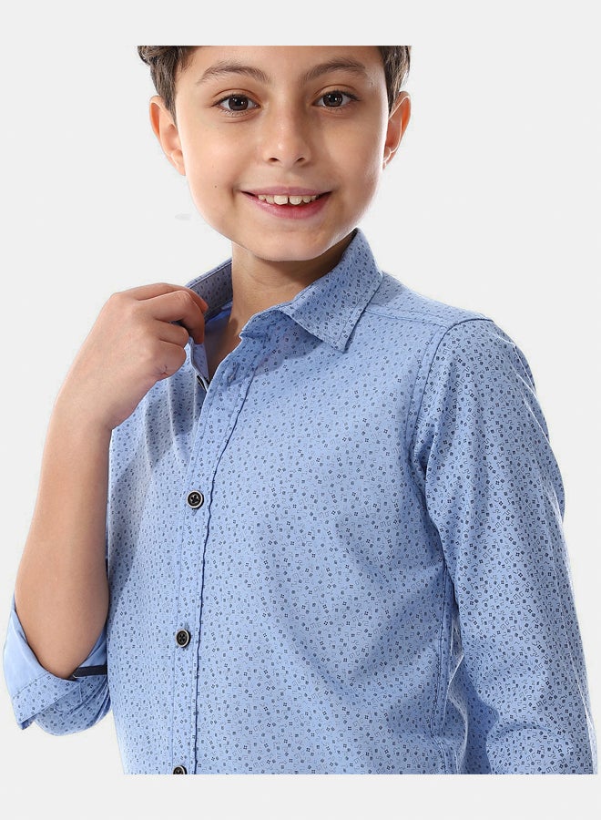 Andora Squares Long Sleeves Boys Shirt - Image 3