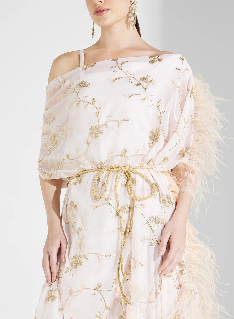 Fashion Trends by Suzy Matar Elegant Printed Floral Long Dress