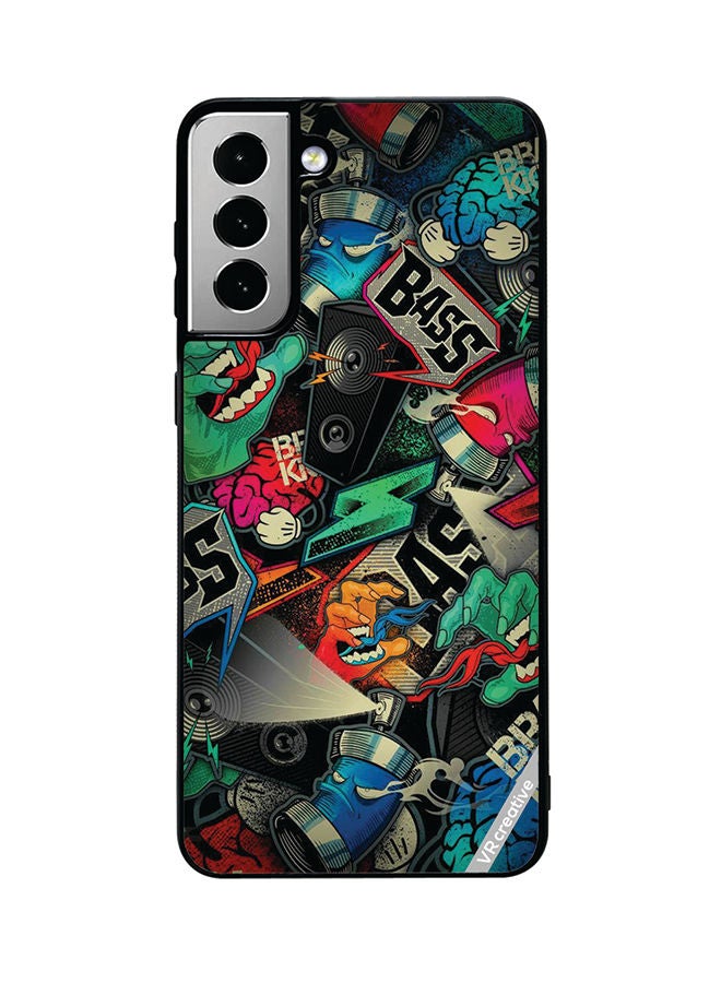 VR CREATIVE Protective Case Cover For Samsung Galaxy S21 FE 5G Bass Design Multicolour - Image 1