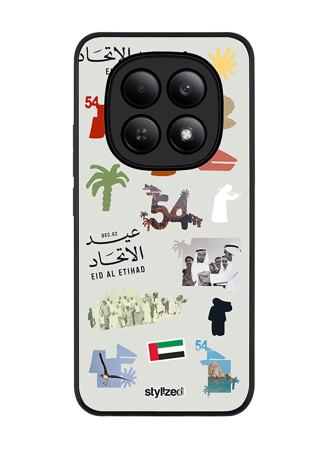 For Xiaomi Redmi Note 15 4G Case,Slim fit Camera Protection, Shockproof Thin Phone cover  - Eid Al Etihad 54 National Day Light Grey