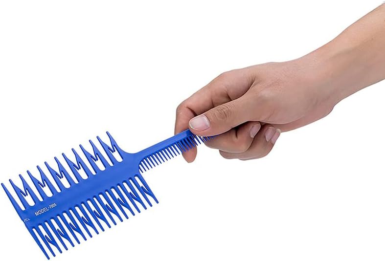 DOACT Hair Highlight Comb,4 Colors Hair Dyeing Comb Hair Highlight Sectioning Comb Hair Tint Coloring Dye Styling Tools (Blue) - Image 3