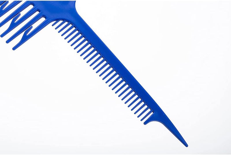 DOACT Hair Highlight Comb,4 Colors Hair Dyeing Comb Hair Highlight Sectioning Comb Hair Tint Coloring Dye Styling Tools (Blue) - Image 5
