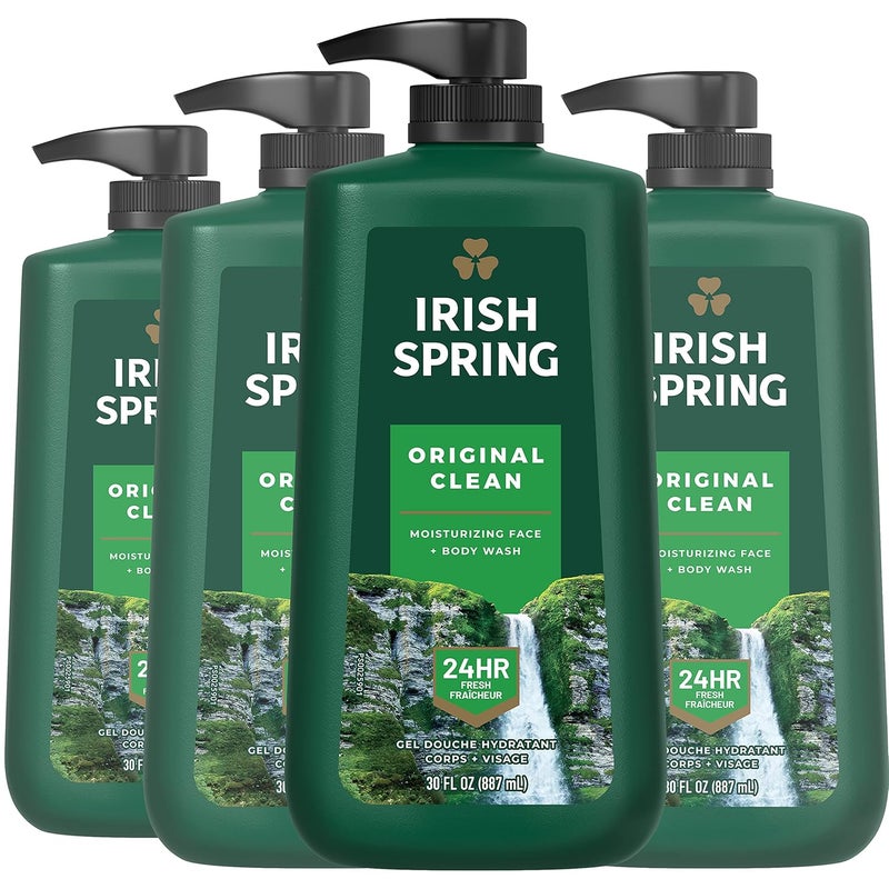 Irish Spring غسول الجسم إيريش سبرينغ الأصلي 30 أونصة عبوة مضخة من 4