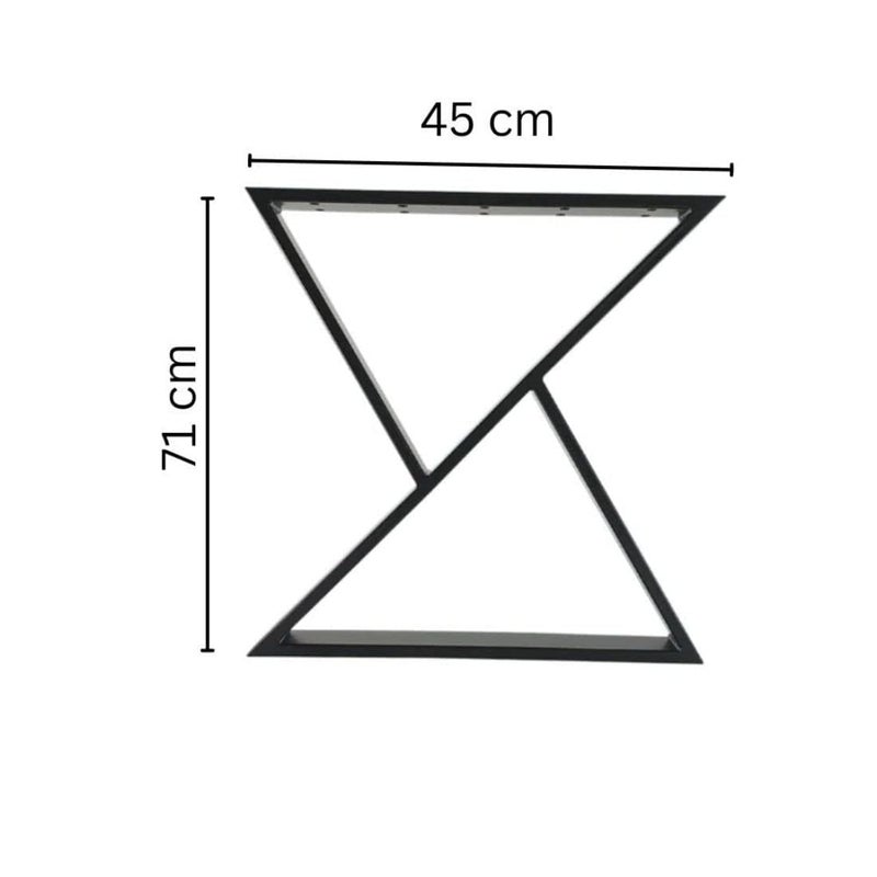 Cartvilla Cartvilla Furniture Metal Legs for Table Dining Table Legs for Kitchen Modern Industrial Style 45 cm Width 5 cm Thick71 cm high Pack of 2 Dining Table - Image 2