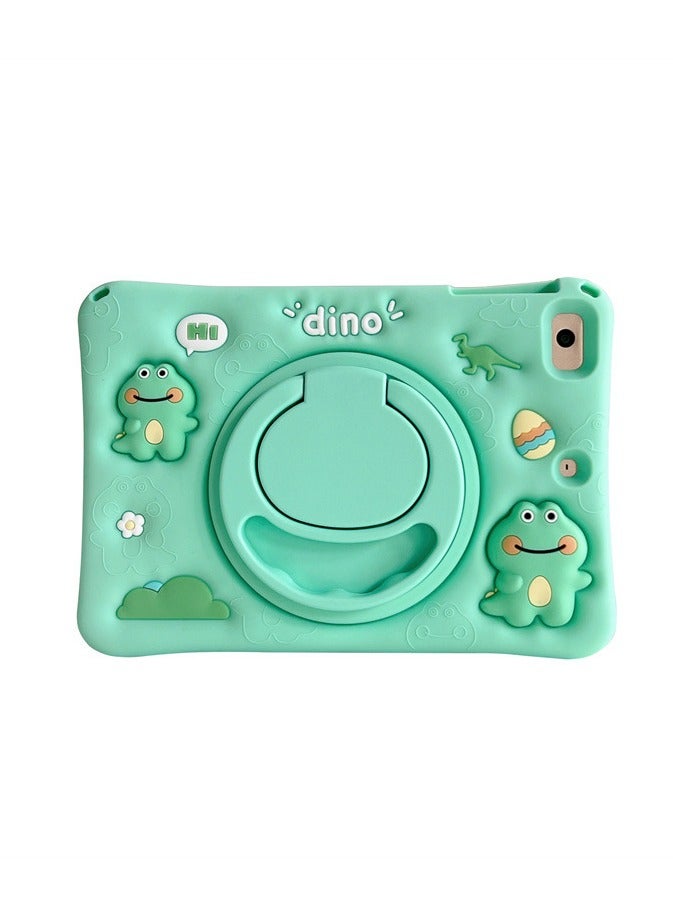 Kids Case for iPad 10th Generation 11 inch 2022, 360° Rotating Ring Grip Stand with Pencil Holder, Cute Kawaii Soft Silicone Shockproof Case for iPad 10th Generation 11 inch