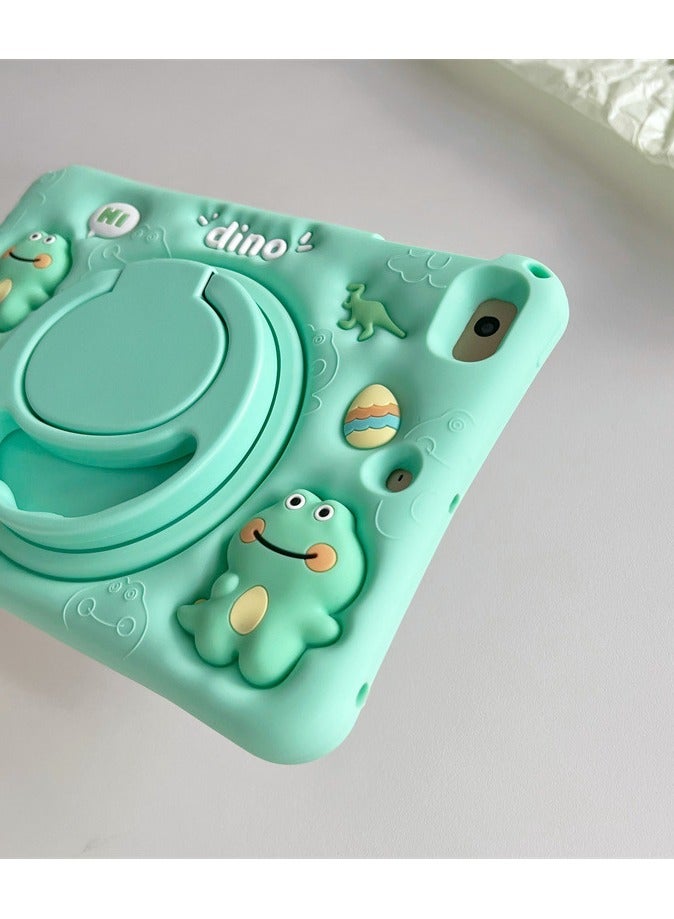 Kids Case for iPad 10th Generation 11 inch 2022, 360° Rotating Ring Grip Stand with Pencil Holder, Cute Kawaii Soft Silicone Shockproof Case for iPad 10th Generation 11 inch