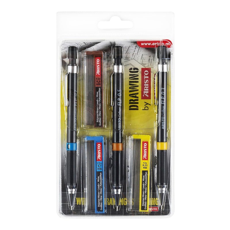 Aristo 03mm 05mm 07mm Mechanical Clutch Lead Pen Pencils Spare HB Leads for Drafting Writing Sketching Drawing Calligraphy - Image 1