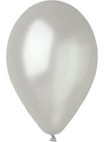 Gemar Metallic Balloon Silver Color 100 Pack  - Image 1