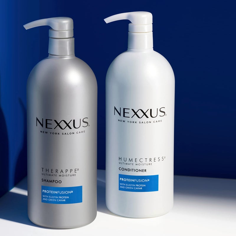 Nexxus شامبو وبلسم نيكسيز ثيرابي هومكتريس 2 عدد للشعر الجاف خالي من السيليكون، مركب كافيار مرطب وبروتين الإيلاستين 33.8 أونصة - Image 5